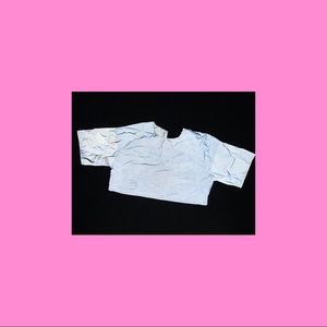 Reflective Gray Crop Top